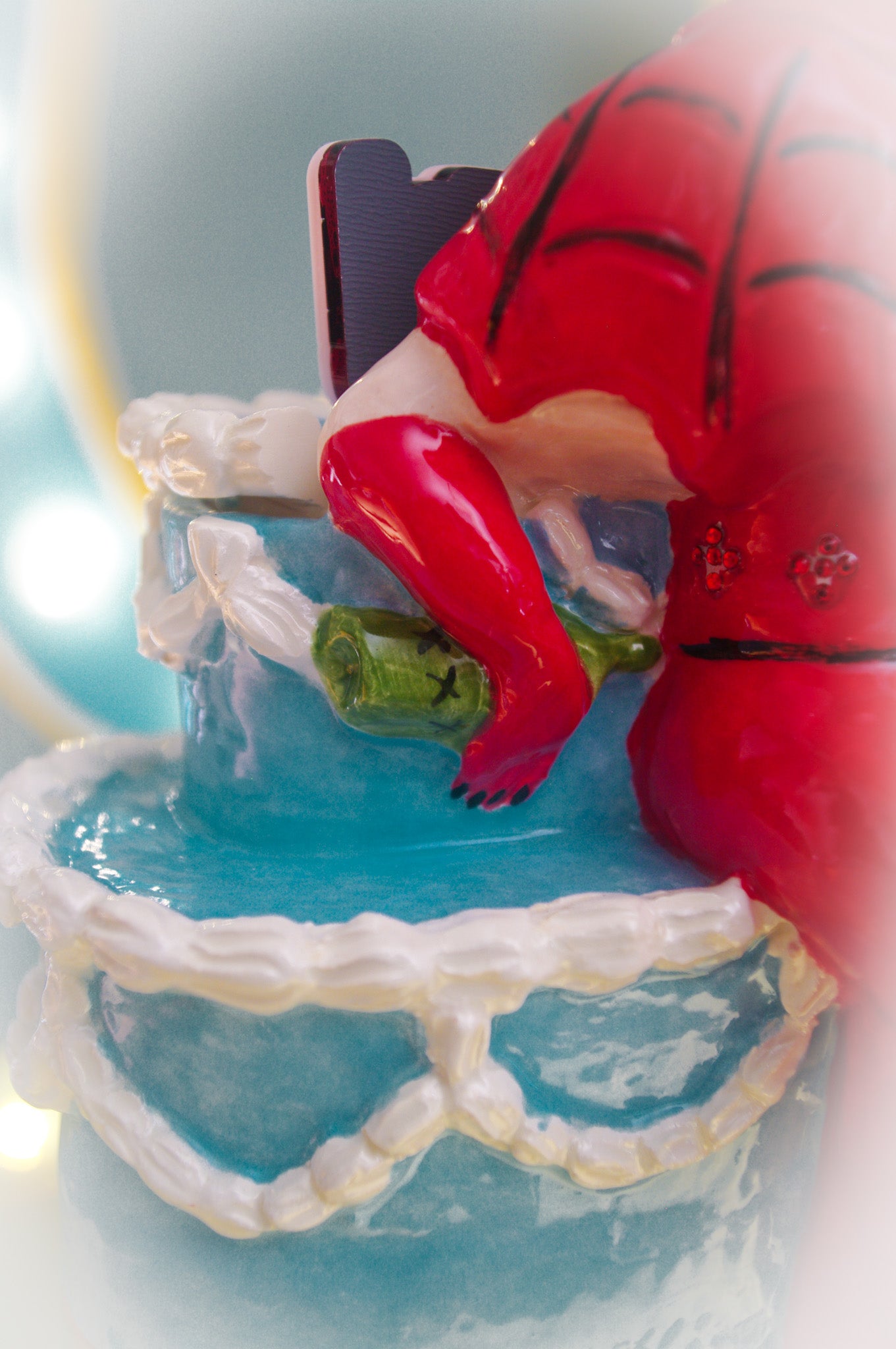 Hellvis Couple's Cocktail Mug - "Eat Me!" Blue cake