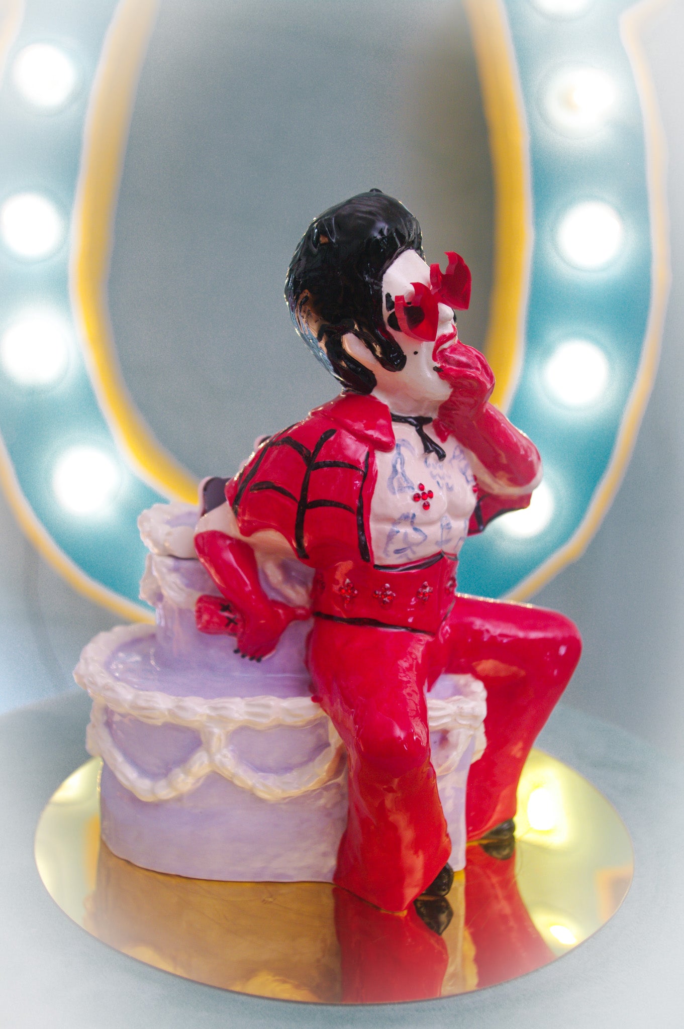 Hellvis Couple's Cocktail Mug - "Hail Hellvis" Lilac cake